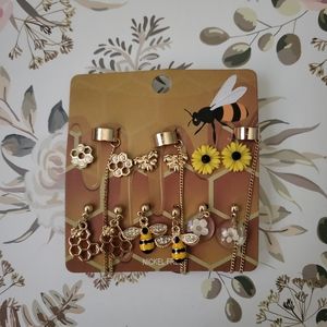 Bumblebee, Honey Comb, Sunflower, Spring/Summer Earrings